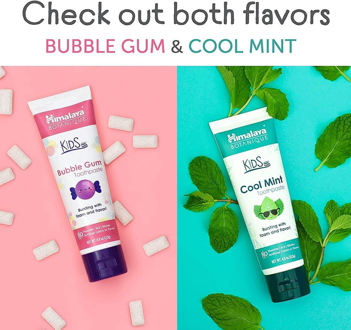 Botanique Kids Toothpaste | Bubble Gum Flavor | Reduces Plaque and Makes Teeth Stronger | Increases Teeth-Gum Grip | Fluoride Free, Vegan & Gluten Free- 80G