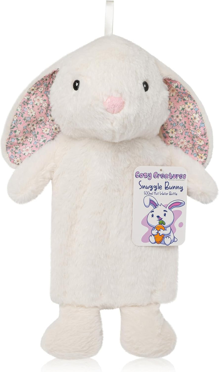 Kids Animal Hot Water Bottle (Rabbit) Cozy, Safe & Fun Bedtime Companion