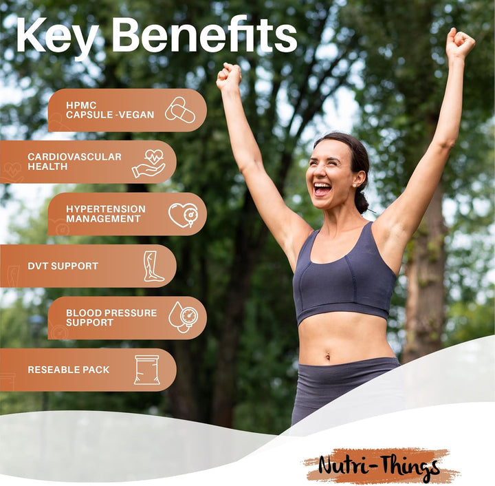 Pure Nattokinase Capsules - Natural Cardiovascular Support - 200Mg Pure Nattokinase from Fermented Soybeans - Enhanced with Psyllium Husk for Added Benefits - 60 Capsules