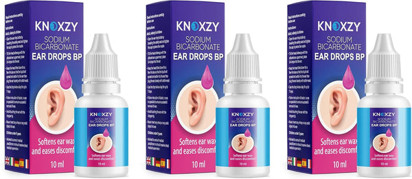 Sodium Bicarbonate Ear Wax Removal Drops, Clinically Tested Ear Drops, Ear Wax Softener for Clogged Ear Relief and Swimmer’S Ear - 10Ml (Pack of 3).