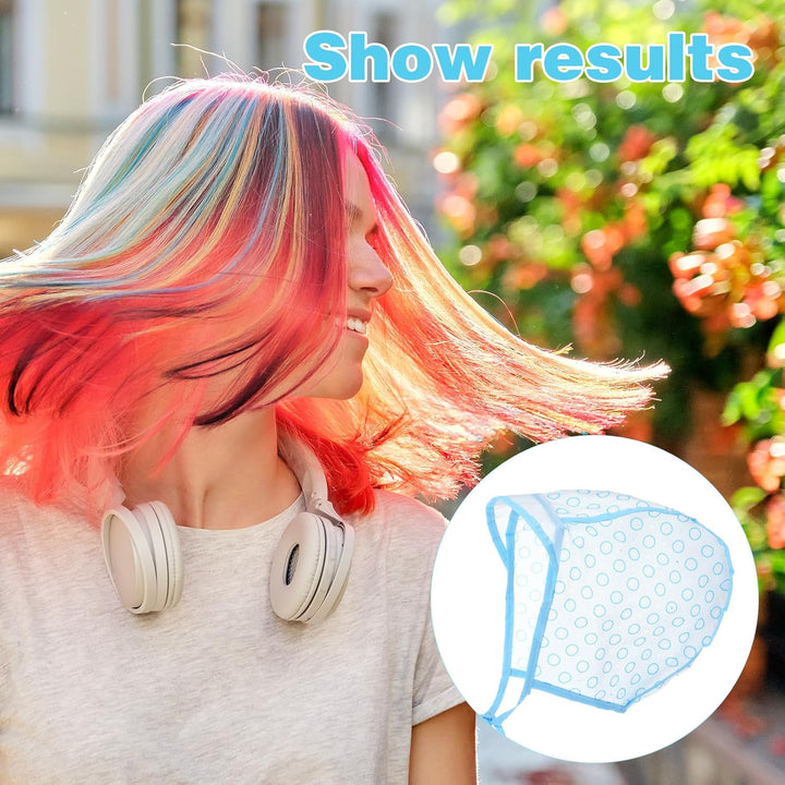 Highlighting Kit, 6Pcs Highlighting Cap with 6Pcs Hair Needles Crochet Hooks Salon Hair Coloring Dye Caps Frosting Cap for Salon DIY Hairs Dyeing Hairdressing