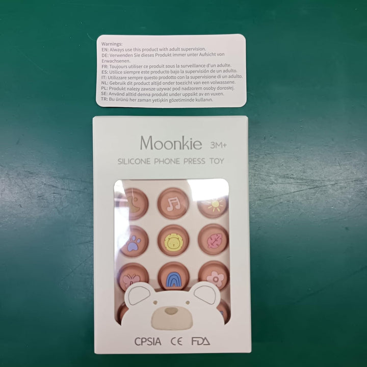 Teething Toys for Baby, Silicone Phone Press Teether for 3 Months+, Pop It Fidget Toys, Bpa-Free, Gum Pain Relief, Baby Shower Gifts for Boy and Girl, Sensory Toys for Babies(Blush)