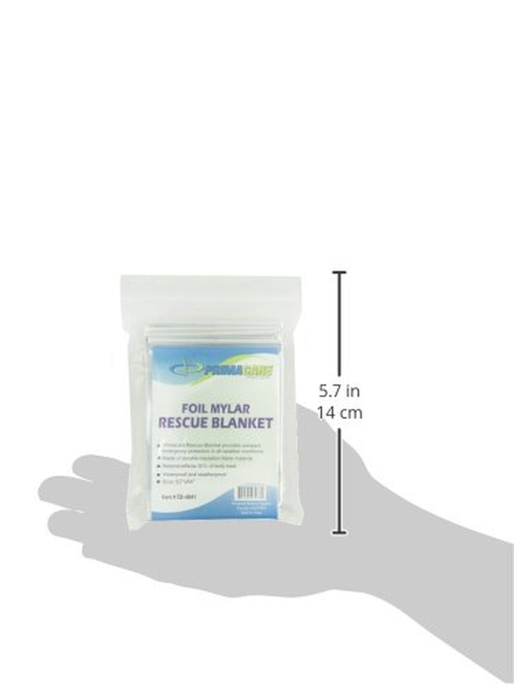 CB-6841 Emergency Foil Mylar Thermal Blankets, First Aid Space Blanket for Outdoors, Hiking, Survival, 52" X 84"