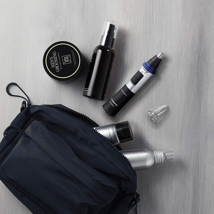 ER-GN30 Wet & Dry Electric Facial Hair Ear and Nose Hair Trimmer for Men, Battery-Powered with 90 Min Operation, Black