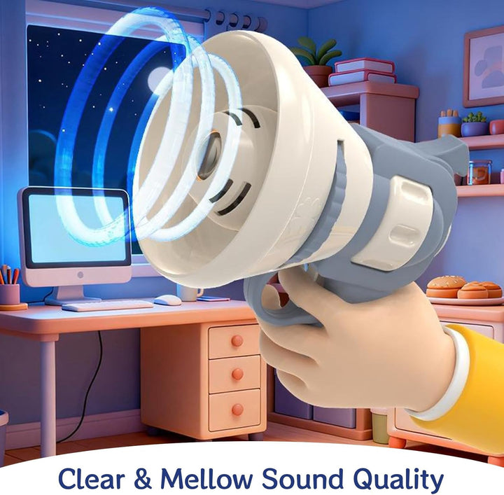 Hilarious Costume Projector & Voice Changer Speaker, Transformation Projector Speaker, Prank Voice Props Can Record Audio, Handheld Projectors Bag Charm for Everyone(Green)