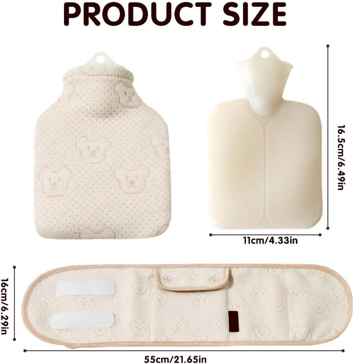 Baby Colic Relief - Heated Tummy Wrap for 0-6 Months, Hot Water Bottle with Cover for Newborn, Baby Belly Wrap for Colic, Gas, Upset Stomach, Reflux Relief