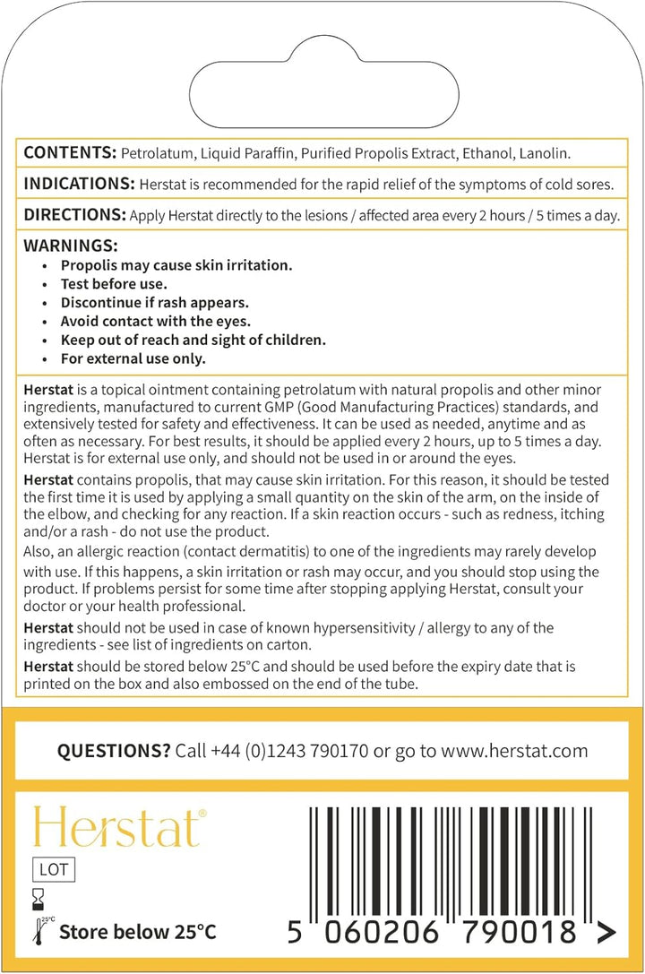 Cold Sore Cream | Effective Coldsore Treatment Provides Rapid Relief and Aids Healing with 3% Propolis | Use at Any Stage