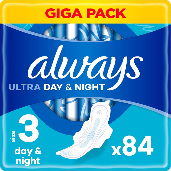 Ultra Sanitary Towels Long (Size 2) Wings X 24 Pads, Super Absorbent and Ultra Thin, for Menstrual Periods 24 X 4