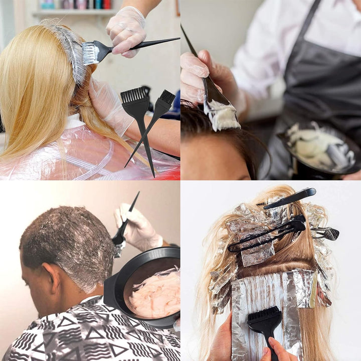 3 Sets Hair Dye Bowl and Brush Kit Hair Dye Bowl Tools for Hair Colouring Kit Hair Dye Brush and Mixing Bowl Set Dying Brushes Tint Comb Set for DIY Salon Hair Coloring Dying Brushes Hair Bleach Kit