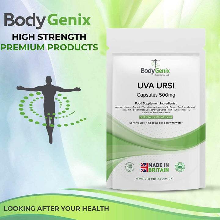 UVA URSI 500Mg 60 Caps BLADDER, CYSTITIS, URINARY INFECTIONS Vegetarian