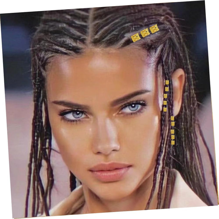 Hair Cuffs, 60PCS Gold Hair Accessory, Braid Accessories, Braid Clips, Aluminium Braids Locks, for Decorate Hairstyle ﻿