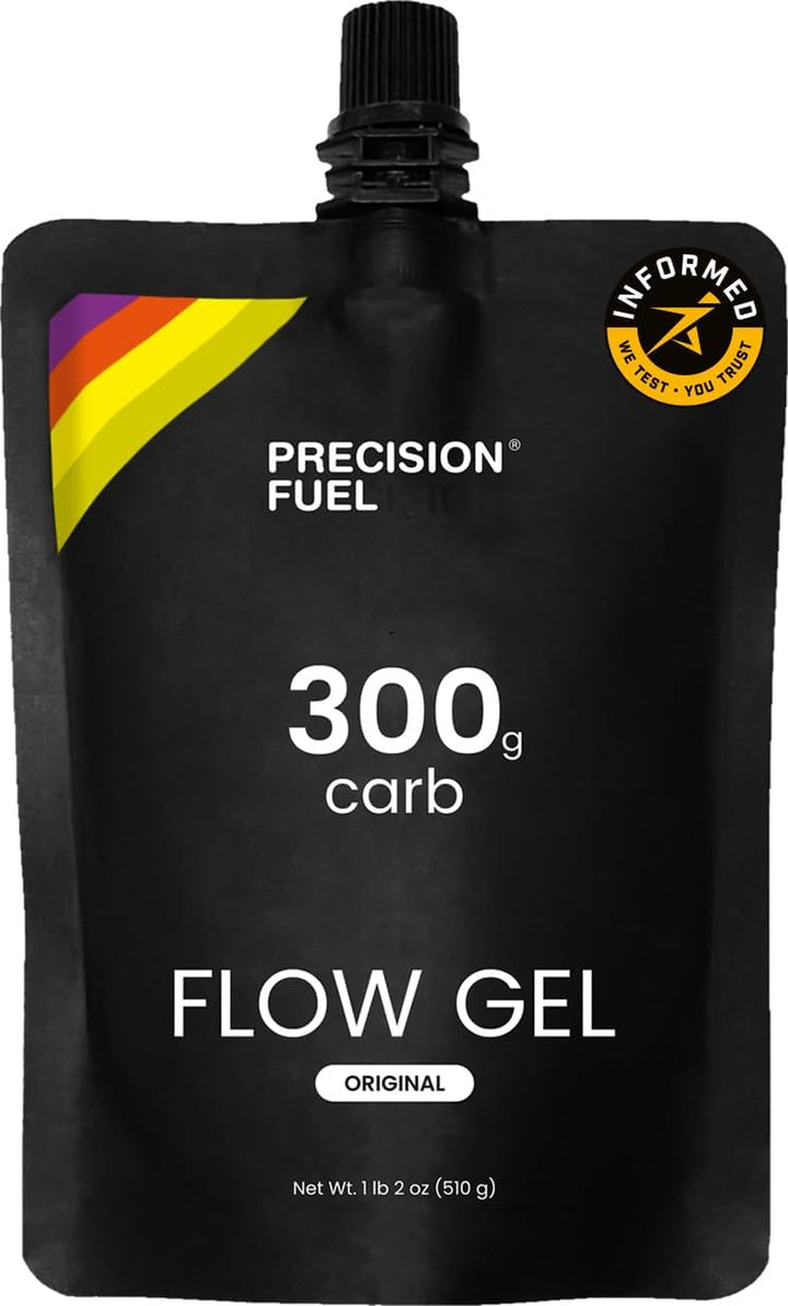 Precision Fuel 300 Flow Energy Gels - Mild Flavour Running Gels for Endurance Athletes, 300G Carbohydrate, Easy-To-Digest, Perfect for Running & Long-Duration Sports (Pack of 1)