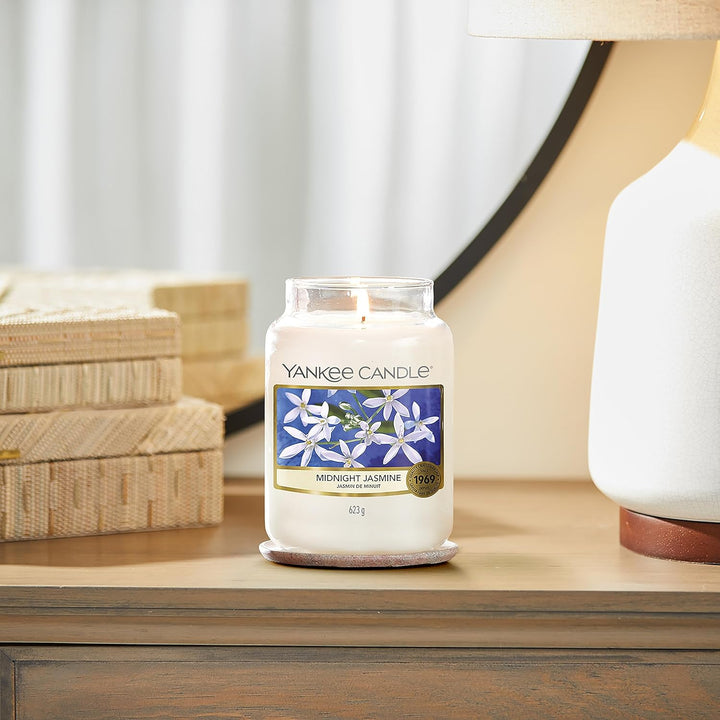 Scented Candle | Midnight Jasmine Large Jar | Long Burning Candles: up to 150 Hours | Perfect Gifts for Women