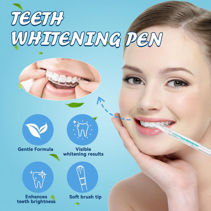 Teeth Whitening Pen, Professional Teeth Whitening Gel, Fast & Gentle Smile Brightening, Tooth Whitener Pen Kit, Sensitive Teeth Friendly, Enamel-Safe, Coffee & Tea Stain Removal