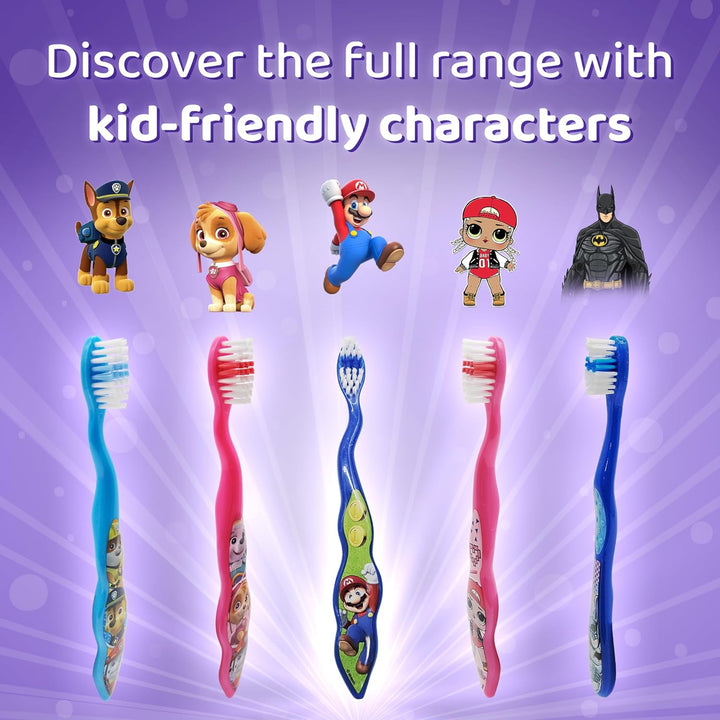Paw Patrol Skye Little Teeth Toothbrush for Kids with Soft Rounded Bristles, Comfortable Handle Grip and Protection Cap for Children Ages 3+