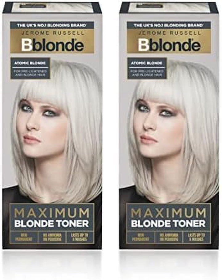 Bblonde Maximum Colour Silver Toner - Non Permanent Hair Toner for Pre Lightened & Naturally Blonde Hair, Silver Hair Dye with No Ammonia or Peroxide, Lasts up to 8 Washes, 75Ml