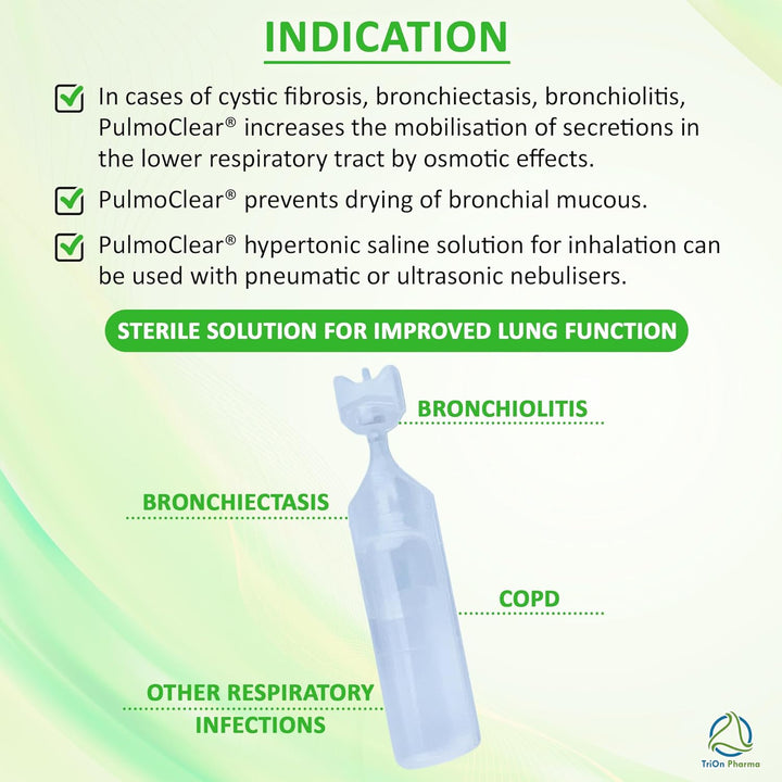 Sterile Hypertonic Saline 3% Solution for Inhalation - 60X4Ml Single-Dose Vials for Inhalation (Pack of 60 Vials) – Preservative Free