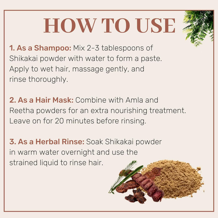 Shikakai Hair Cleanser Powder - 500G Pack | Ayurvedic Hair Mask, 100% Natural, Chemical Free