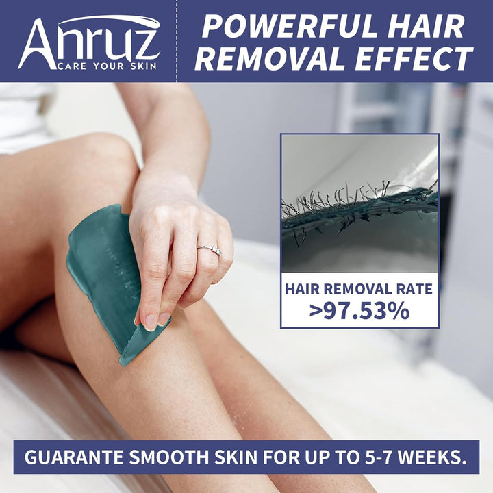 Waxing Kit, Wax Kit for Hair Removal, Wax Pot for Waxing Professional with Silicone Bowl,4 Bags Wax Beads and 20 Applicator Sticks, 2 Treatment Oils-At Home Wax Machine for Full Body Waxing