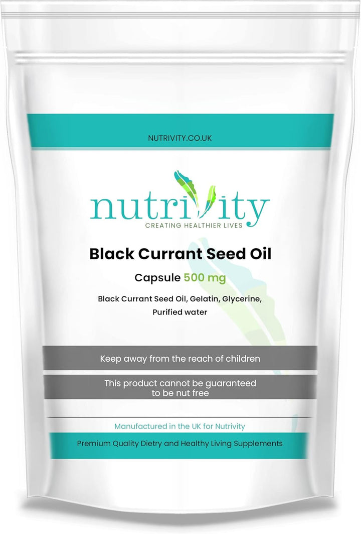 Blackcurrant Seed Oil 500Mg Softgel Capsules Natural Supplement by  (30)