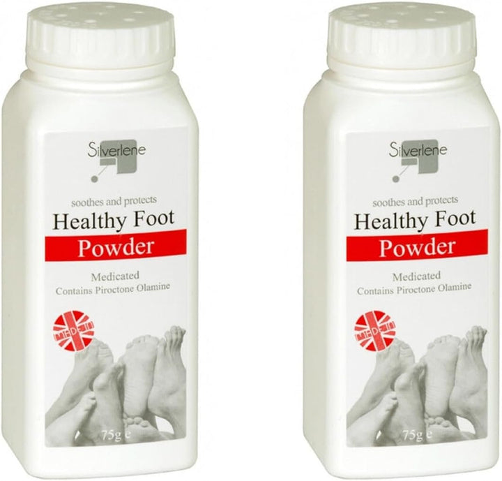 Athletes Healthy Foot Powder Medicated Treats and Prevents Anti-Fungal 75G, Prone to Excessive Sweating and Odour, Daily Foot Care Regime, Talcum Powder, Controls Sweat (1Pcs)