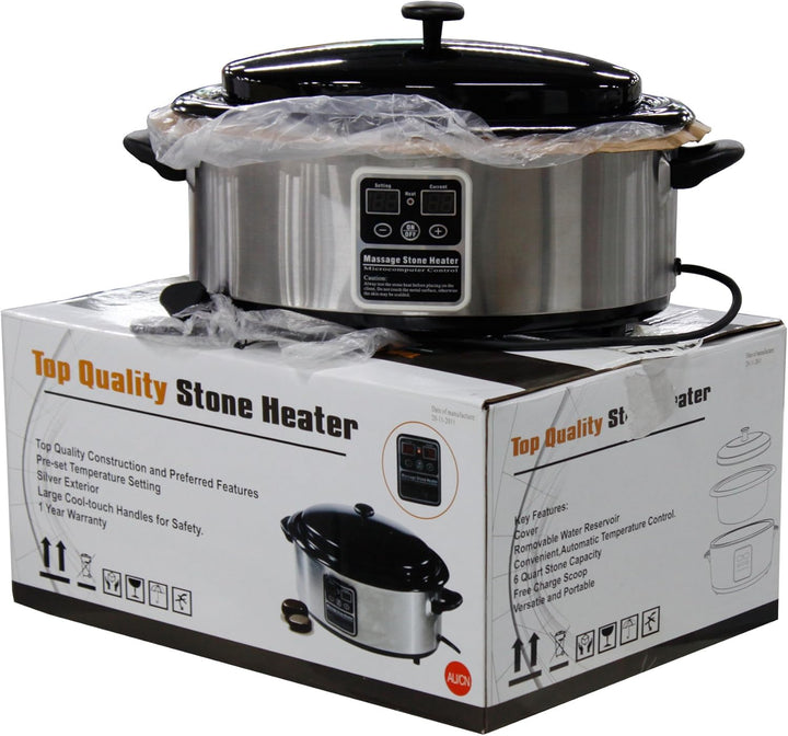 Master Massage Digital Professional Massage Hot Stone Warmer Heater Heating Device (6 Quart)