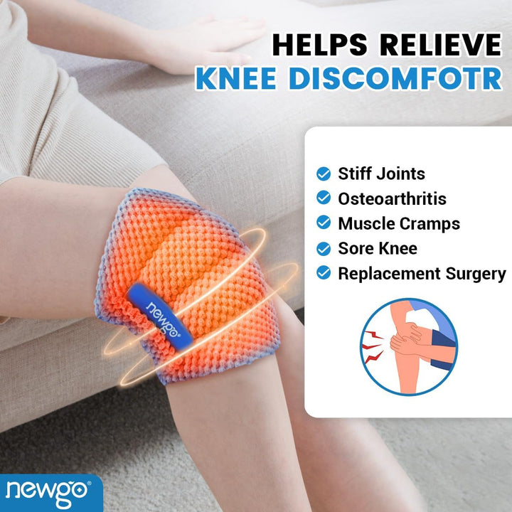 Microwave Heating Pad for Knee Pain Relief, Microwavable Heated Knee Wrap with Moist Heat Therapy for Tennis Elbow Treatment, Joint, Cramps, Muscle,Men and Women
