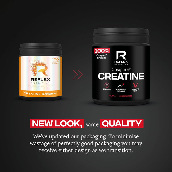 Nutrition Creapure® Creatine Monohydrate Powder Unflavoured - 100% Creatine for Strength, Muscle Gains & Recovery - No Fillers or Additives - 500G (Vegan Creatine 5G per Serving, 100 Servings)