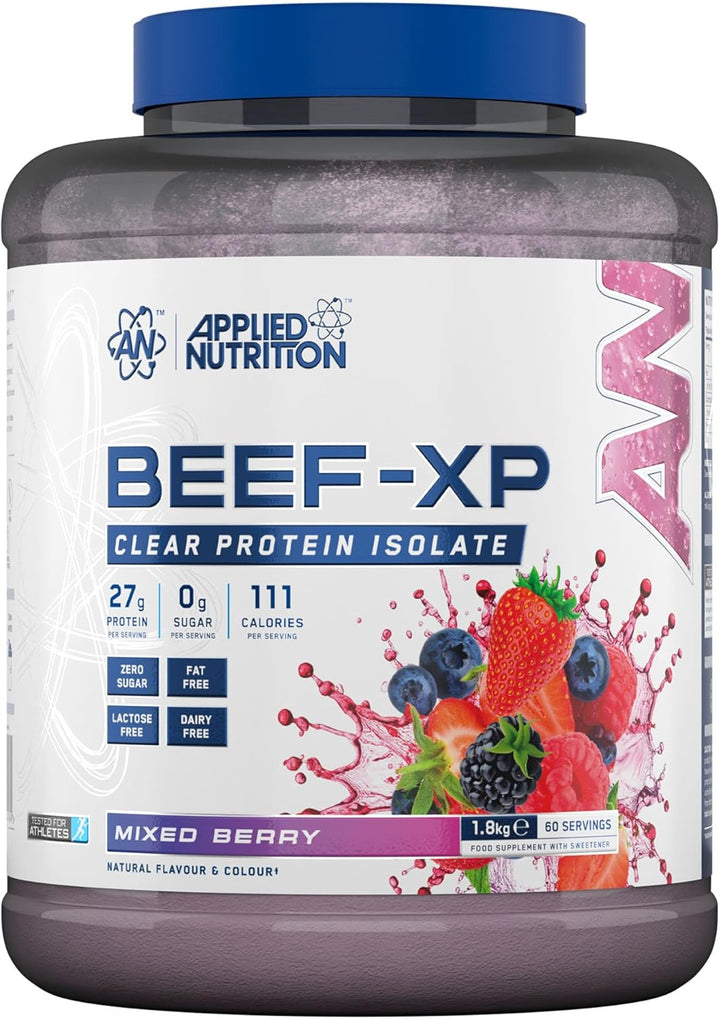 Clear Hydrolysed Beef Protein Isolate Powder, Fruit Juice Style, Dairy Free, Lactose Free, Zero Sugar, Low Fat, 1.8Kg - 60 Servings (Tropical Vibes)