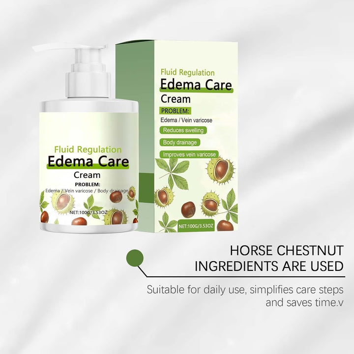 Horse Chestnut Edema Care Cream | Clinically Supported | Reduce Swelling & Improve Varicose Veins | 100G Daily Leg Care