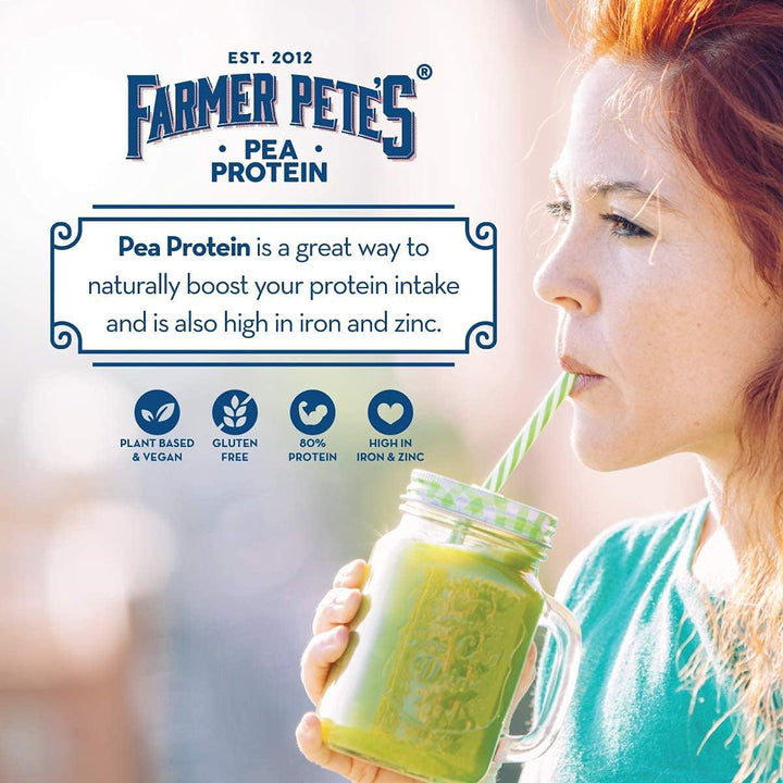 Pea Protein Powder 1Kg - Dairy Free, Gluten-Free, Natural Plant Based Vegan Protein Powder Isolate (1Kg)