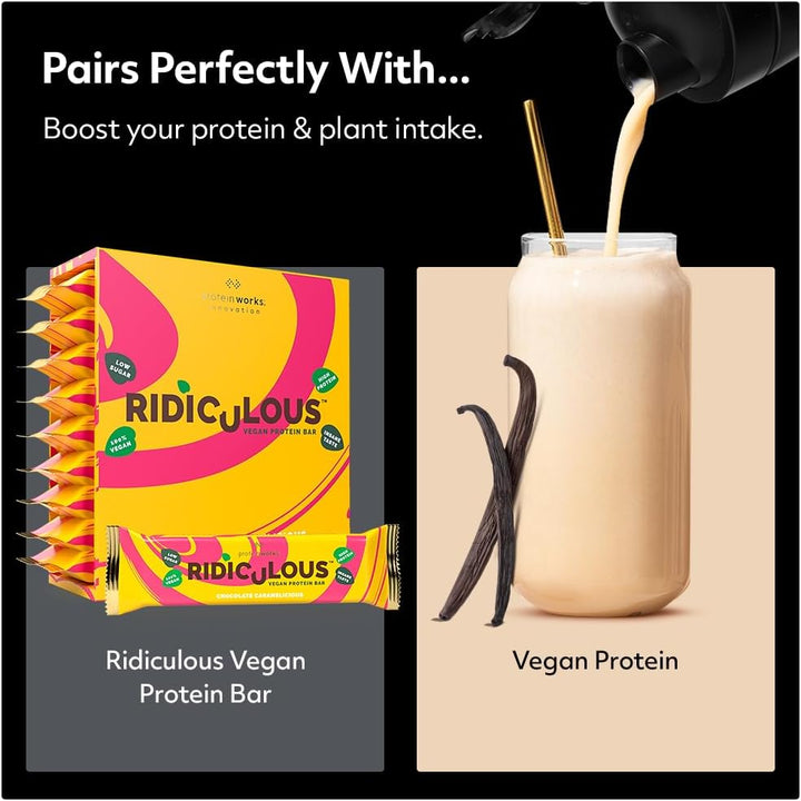 Protein Works - Vegan Protein Powder, Vanilla Crème, 33 Servings, 100% Plant Based & Natural, Premium Multi-Protein Blend, Low Fat Shake, Low Calorie Shake, 1Kg