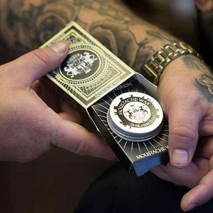 MOUSTACHE WAX, 25Ml – Strong Hold, Flexible Easy Styling, Protects Skin and Conditions with Jojoba & Oat Oil, Long-Lasting Tame & Shape