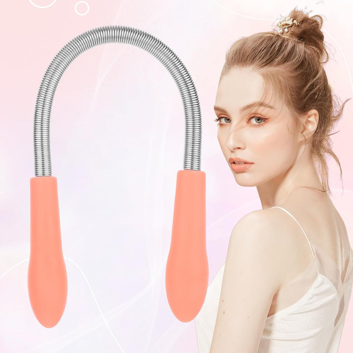 6 Pieces Facial Hair Remover Spring Eyebrow Face Epilator Coil Portable Hair Remover Spring Threading Tool Hair Remover Spring Epilator for Women Chin Cheek Mustache Upper Lip