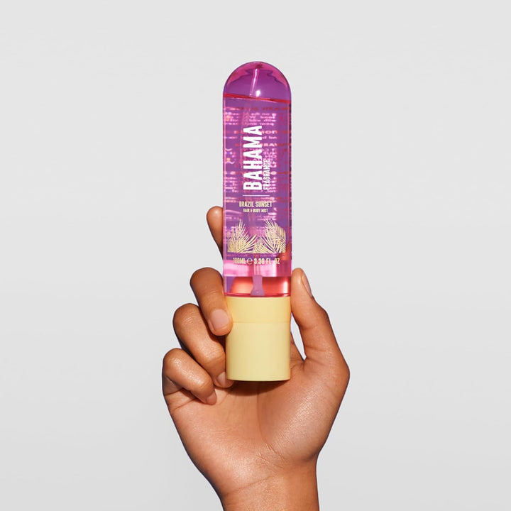 Brazil Sunset Hair & Body Mist – Tropical Scent with Warm Vanilla, Coconut & Exotic Florals – Long-Lasting Fragrance – 100Ml