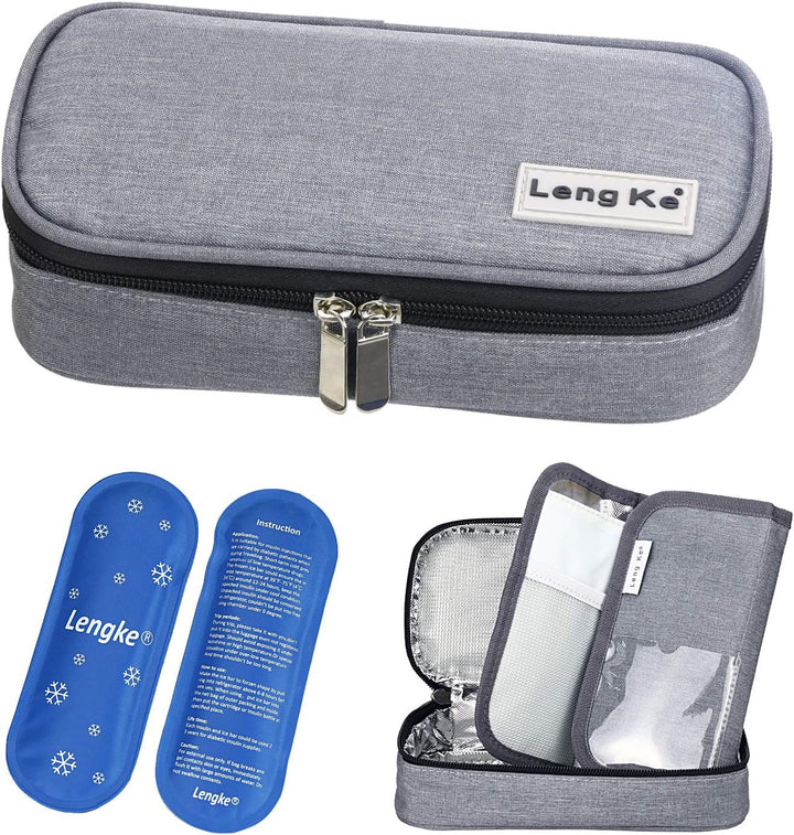 Insulin Cooler Ice Pack - Reusable Ice Packs Medicine Cool Bag for Diabetic Insulin Cooler Travel Case, Nylon Ice Bags (2 Packs)