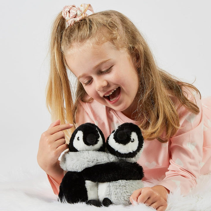 Warm Hugs Penguin Microwavable S with French Dried Lavender Scent, Fully Heatable Cuddly Toy for Anxiety and Pain Relief