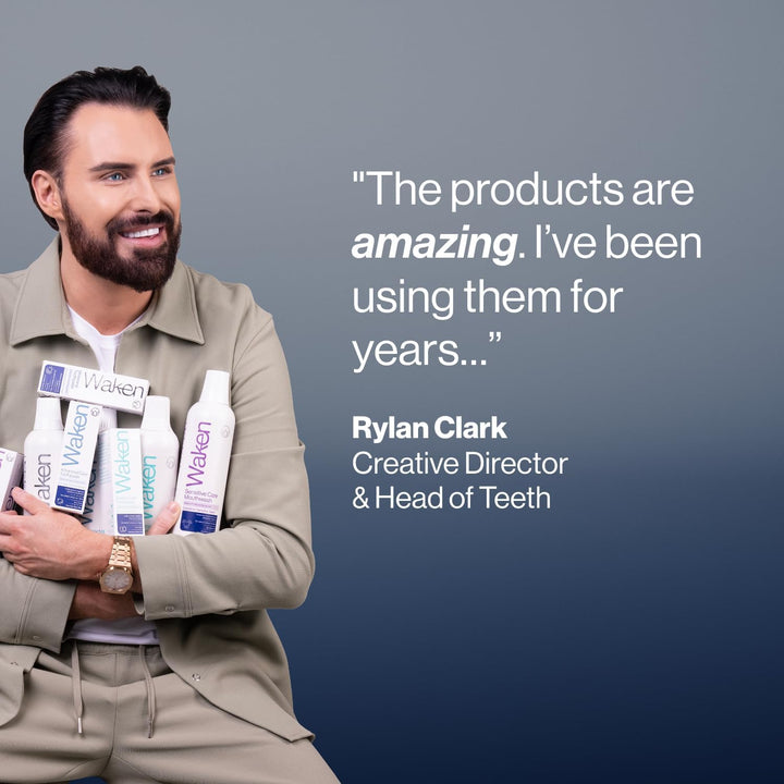 Whitening Mouthwash, Clinically Tested Whitening Formula for up to 5 Shades Whiter Teeth, Prevents Enamel Stains, Alcohol-Free, Vegan, Recycled Packaging, Natural Peppermint Flavour, 500Ml