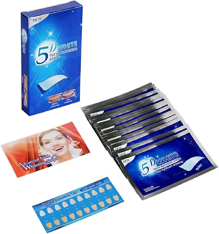 Teeth Whitening Strips, Tooth Whitener, Teeth White Kits Mint Flavor, Non Slip Effective Formula Fast Remove Smoking, Coffee and Wine Stains, 14 Pairs