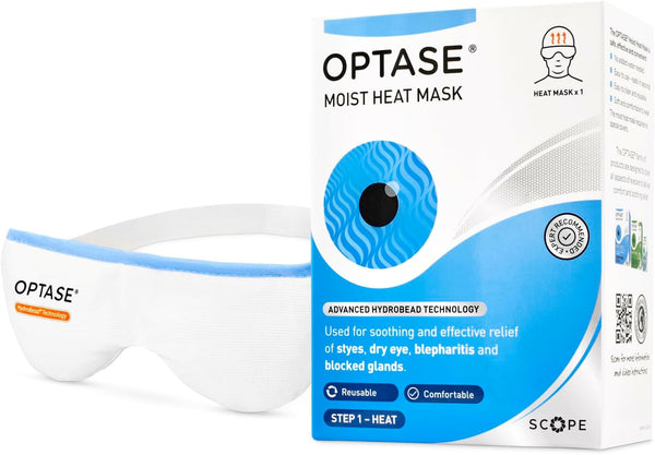 Moist Heat Eye Mask - Reusable with Hydrobead Technology for Soothing Relief from Blepharitis, MGD and Dry Eyes