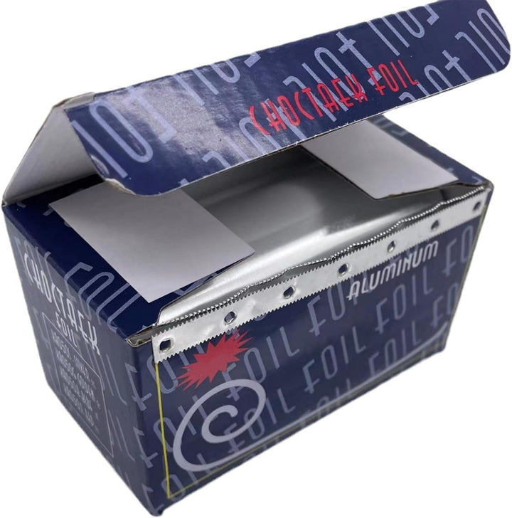 Hair Foils for Highlighting, Hairdressing Foil, Aluminium Foil for Hair Colouring - Professional Roll with Practical Cutting Edge - for Colouring, Highlighting, Perming, Salon or Home - 18M