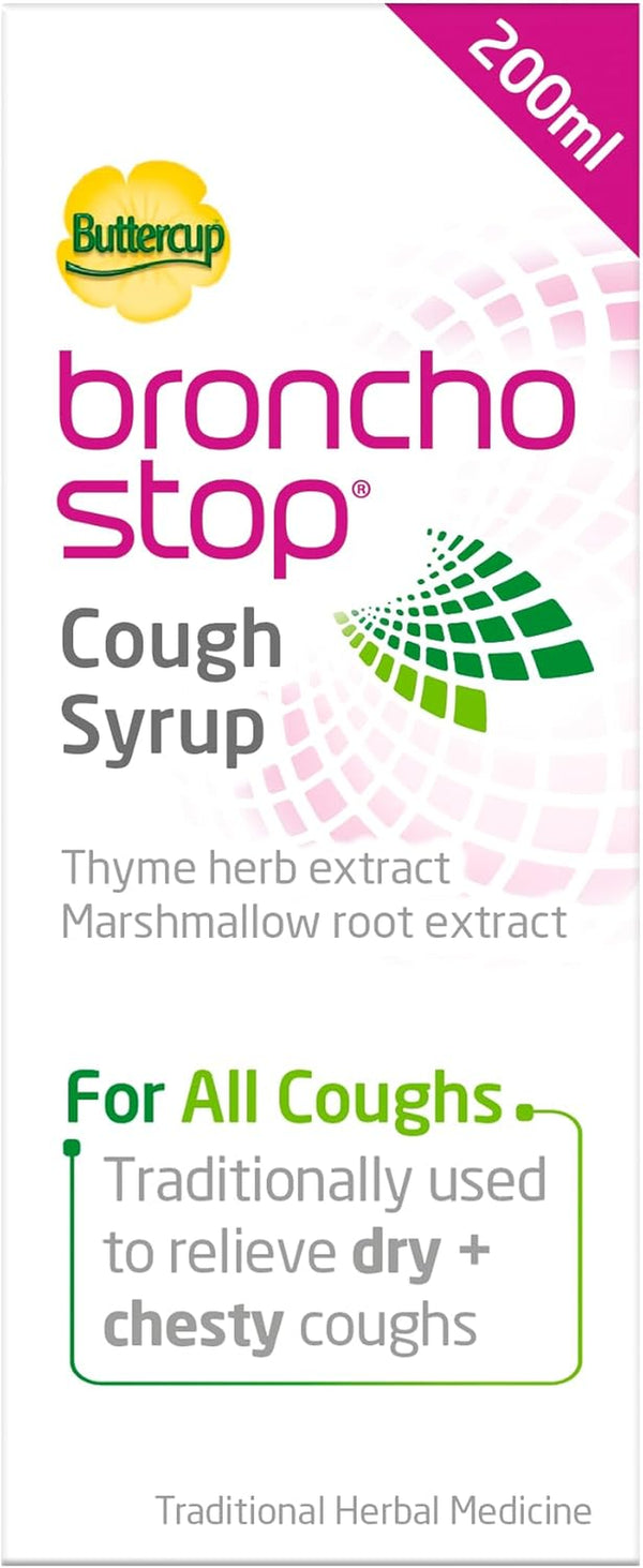 Cough Syrup (200Ml) - Relief for Dry or Chesty Coughs - with Natural Thyme Herb and Marshmallow Root Extract - Non Drowsy Cough Medicine That Can Be Diluted & Undiluted - Alcohol Free