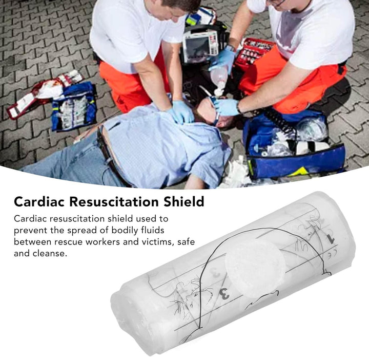 1 Roll First Responder CPR Barrier First Aid CPR Face Shield Cardiopulmonary Resuscitation Disposable Face Shield Emergency CPR Trainer