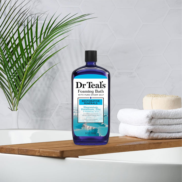 Dr Teals Restorative Minerals Epsom Foaming Bath 1 Litre