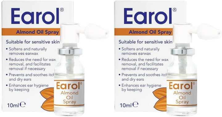 Almond Oil Ear Spray, Clinically Proven for Ear Wax Removal, Safe for Sensitive Skin, Reduce Need for Syringing or Microsuction, 1 Pack of 10Ml Metered Dose Spray