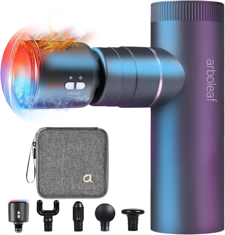 Massage Gun Mini Deep Tissue,  Muscle Massage Gun with 4 Silicone Heads 5 Speeds, 3200 RPM 1.03Lb Portable Quiet Percussion Massage Guns for Muscle Relaxation, Long Battery Life Type -C