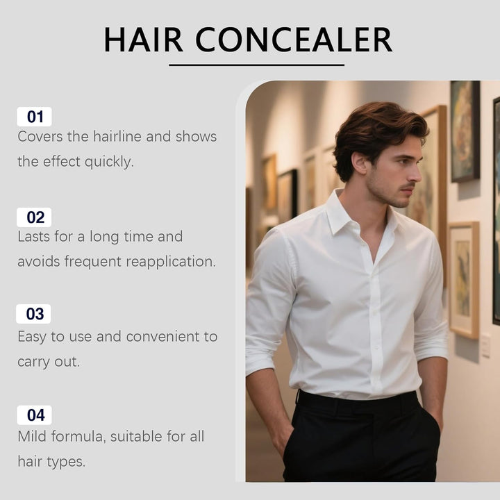 Tive/No Hair Concealer Cream,Tive/No Color Hair Concealer,Hair Concealer for Men & Women,Waterproof and Sweatproof Light Brown Hair Fillup Concealer,For Naturally Fuller and More Confident Hair