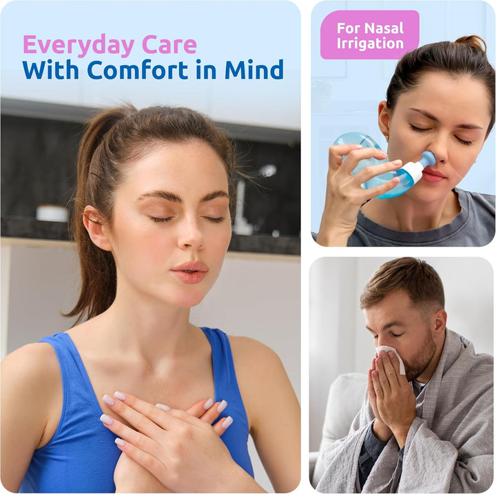 50Ml Isotonic Saline Solution 0.9% Nacl - Inhalation Solution for Nebuliser – Reduce Mucus and Allergy Symptoms - Nebuliser Saline Solution for Humidyfing Airways