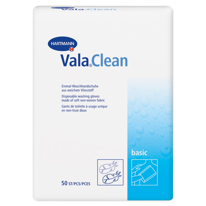 Valaclean Set of 50 Soft Wash Mitts, Non-Woven, 15 X 23 Cm