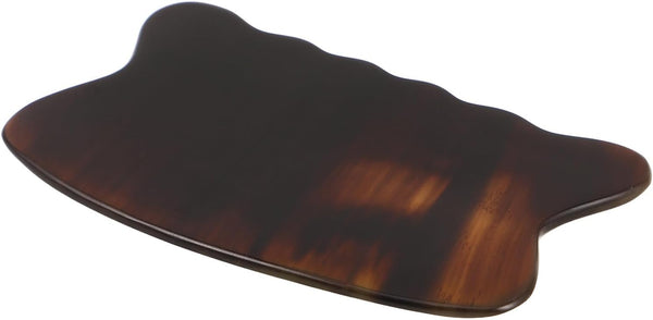 Natural Ox Horn Gua Sha Tool for Face and Body Massage, Portable Scraping Board for Neck and Back Muscle Relief, Lightweight Buffalo Horn Facial Massager for Home and Travel